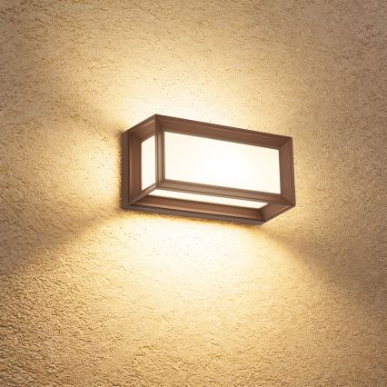 Brilagi - LED spoljašnje zidno svetlo sa senzorom PARKER LED/12W/230V braon IP44