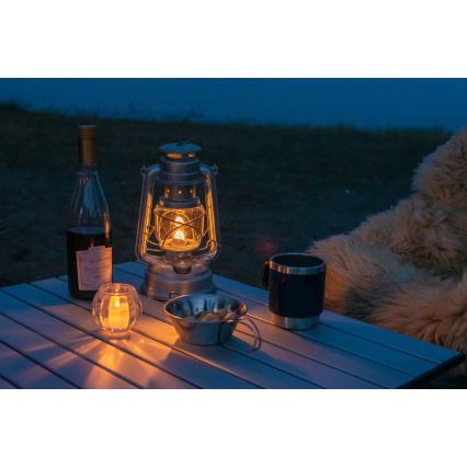 Brilagi - petrolejska lampa LANTERN, 24,5 cm, srebrna