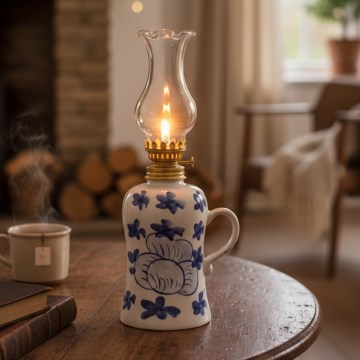 Brilagi - Petrolejska lampa MERLIN bela/plava