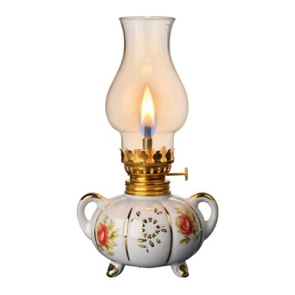 Brilagi - Petrolejska lampa MERLIN bela/zlatna
