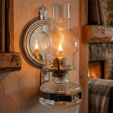 Brilagi - Petrolejska lampa MERLIN, crni hrom