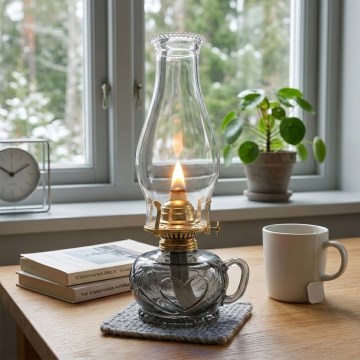 Brilagi - Petrolejska lampa MERLIN dimna/siva