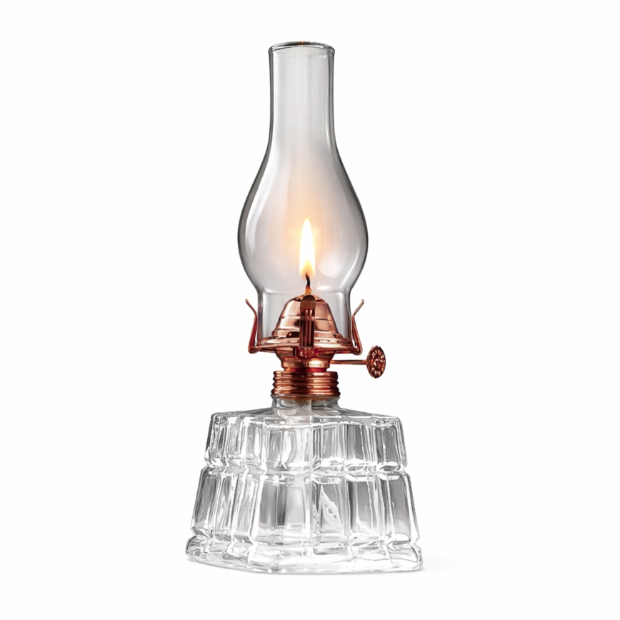 Brilagi - petrolejska lampa MERLIN prozirna/bronzana/patina