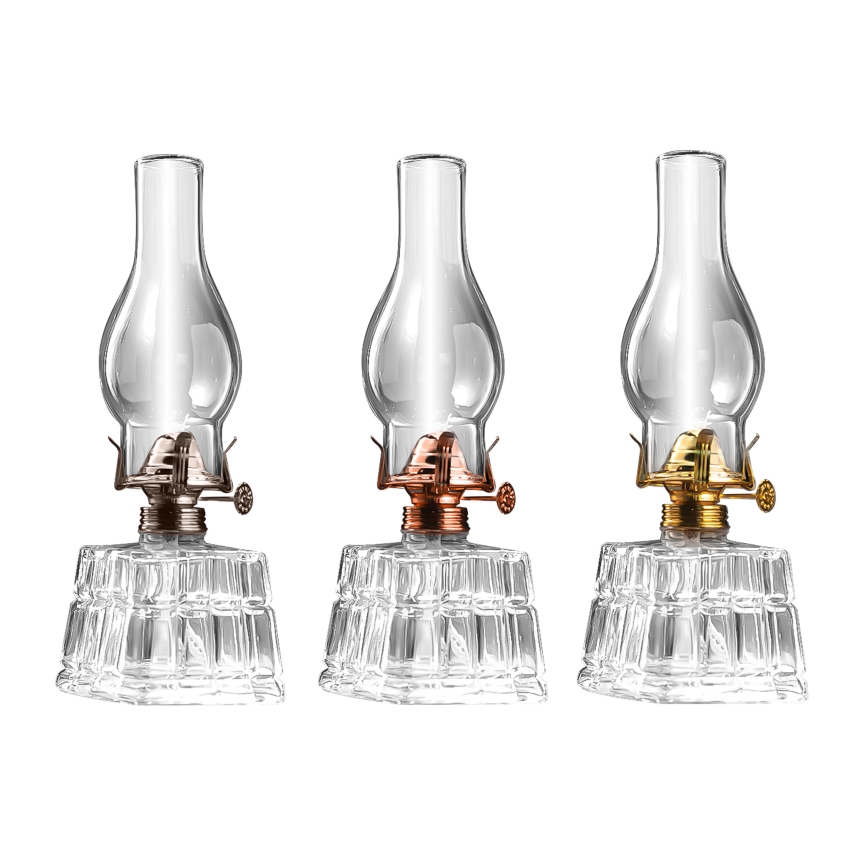 Brilagi - petrolejska lampa MERLIN prozirna/bronzana/patina