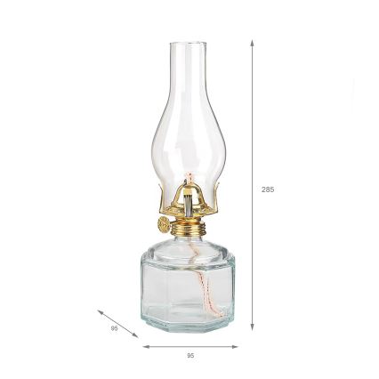 Brilagi - Petrolejska lampa MERLIN prozirna