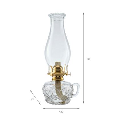 Brilagi - Petrolejska lampa MERLIN prozirna