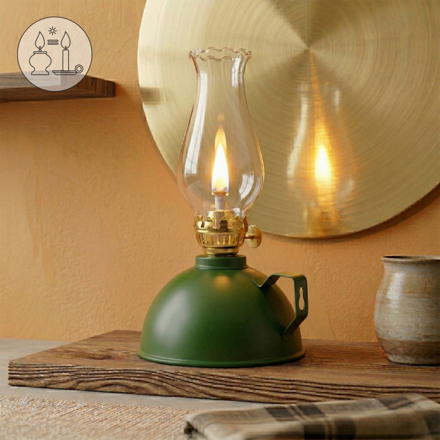 Brilagi - Petrolejska lampa MERLIN zelena