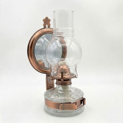 Brilagi - Petrolejska lampa sa ogledalom MERLIN brončana/patina