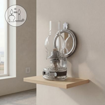 BRILAGI - Petrolejska lampa sa ogledalom MERLIN crni hrom