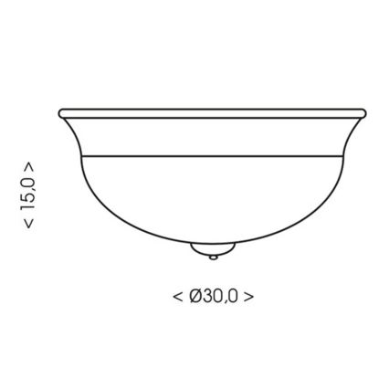 BRILAGI - Plafonska lampa FRESCO 2xE27/40W/230V prečnik 30 cm bakarna