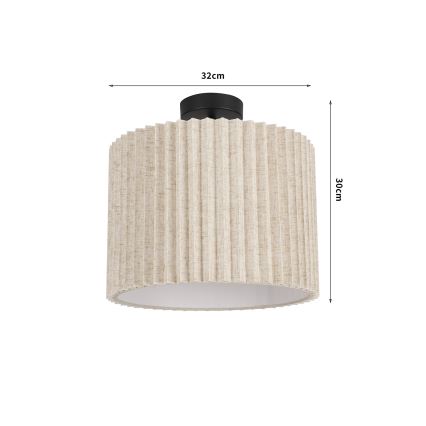 Brilagi - Plafonska lampa NORDIC WAVE 1xE27/15W/230V Ø 32 cm lan/crna