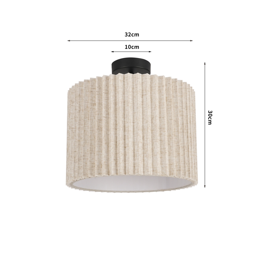 Brilagi - Plafonska lampa NORDIC WAVE 1xE27/15W/230V Ø 32 cm lan/crna