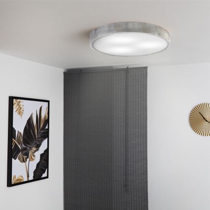 Brilagi - Plafonska lampa PINO 3xE27/15W/230V borovina/srebrna prečnik 47,5 cm
