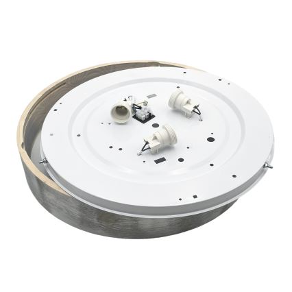 Brilagi - Plafonska lampa PINO 3xE27/15W/230V borovina/srebrna prečnik 47,5 cm