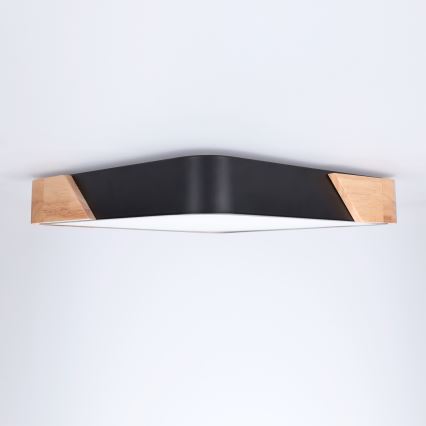 Brilagi - plafonska LED svetiljka PILANA LED/24W/230V hrast/crna 32x32 cm