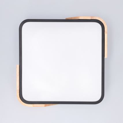 Brilagi - plafonska LED svetiljka PILANA LED/24W/230V hrast/crna 32x32 cm