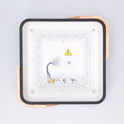 Brilagi - plafonska LED svetiljka PILANA LED/24W/230V hrast/crna 32x32 cm