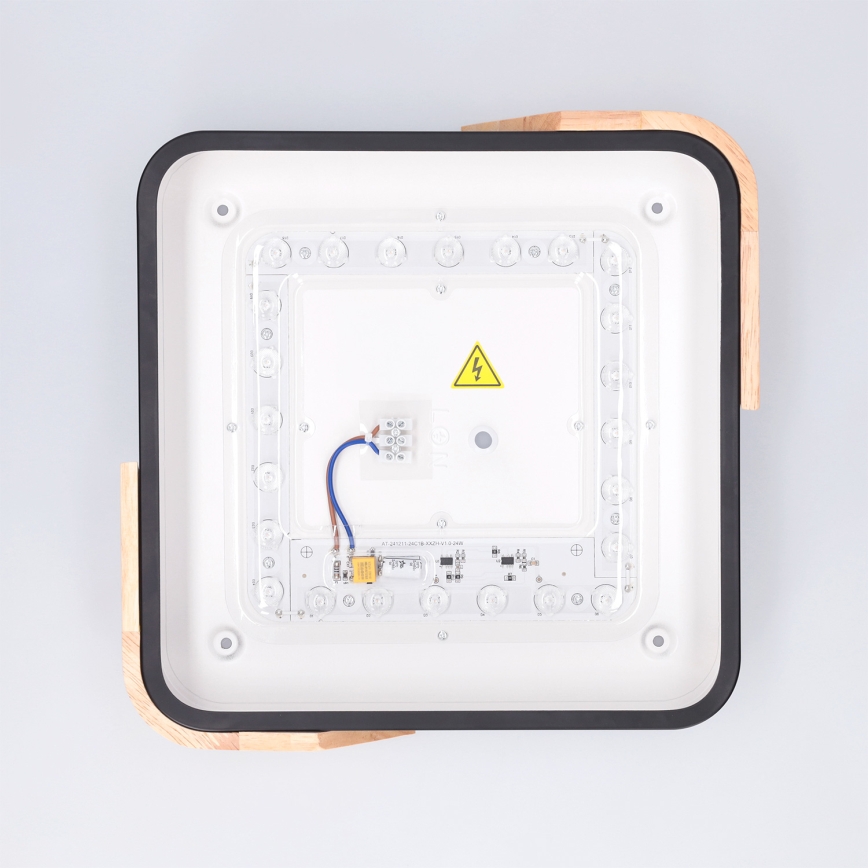Brilagi - plafonska LED svetiljka PILANA LED/24W/230V hrast/crna 32x32 cm