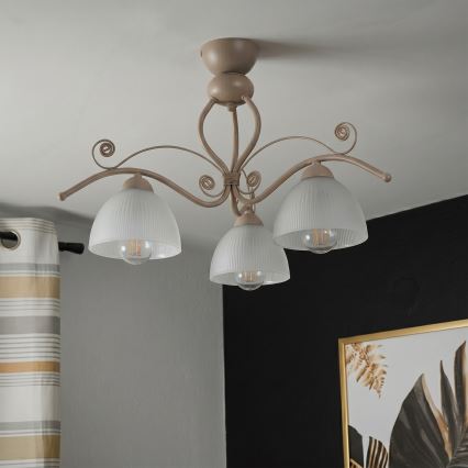 BRILAGI - Plafonski luster ANTICO MODERN 3xE27/60W/230V bež