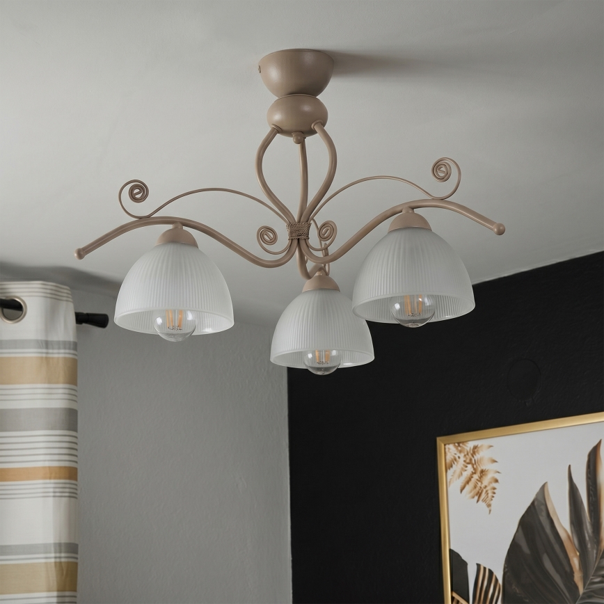 BRILAGI - Plafonski luster ANTICO MODERN 3xE27/60W/230V bež