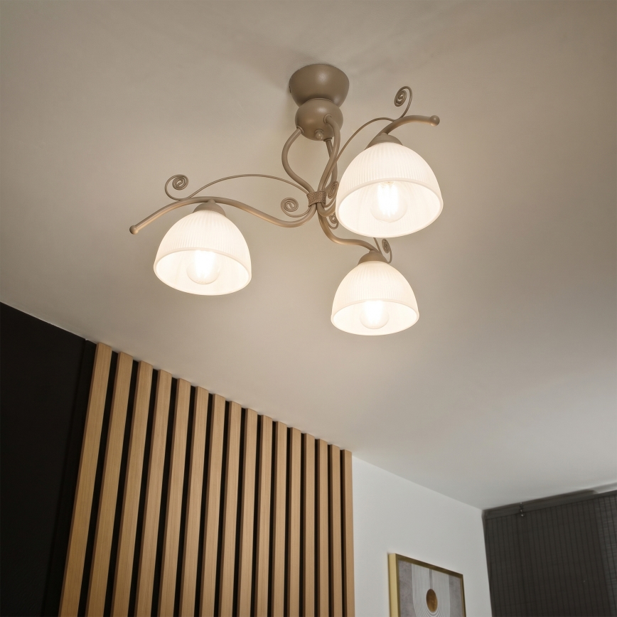 BRILAGI - Plafonski luster ANTICO MODERN 3xE27/60W/230V bež