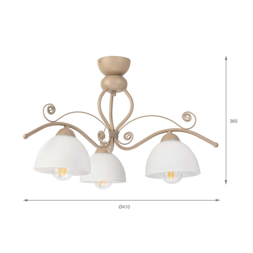 BRILAGI - Plafonski luster ANTICO MODERN 3xE27/60W/230V bež