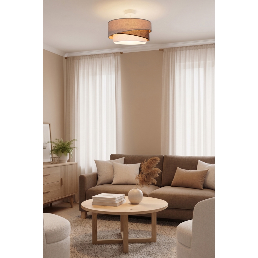 Brilagi - Plafonski luster ARROW 1xE27/60W/230V prečnik 45 cm bež/smeđa/bela