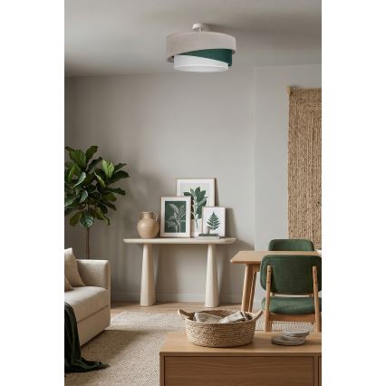 Brilagi - Plafonski luster ARROW 1xE27/60W/230V prečnik 45 cm bež/zelena/bela