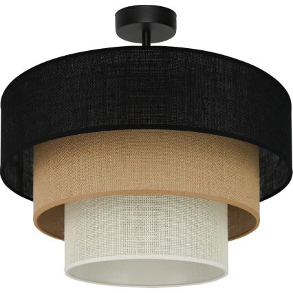 Brilagi - Plafonski luster ASPEN LUNETA 1xE27/15W/230V prečnik 45 cm crna/bež/krem
