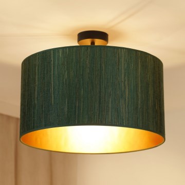 Brilagi - Plafonski luster BOSTON ROLLER 1xE27/15W/230V prečnik 45 cm, slama, zelena/zlatna