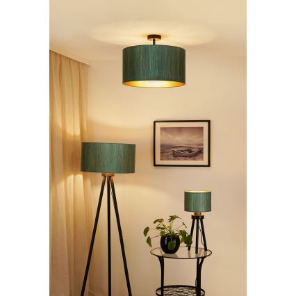 Brilagi - Plafonski luster BOSTON ROLLER 1xE27/15W/230V prečnik 45 cm, slama, zelena/zlatna