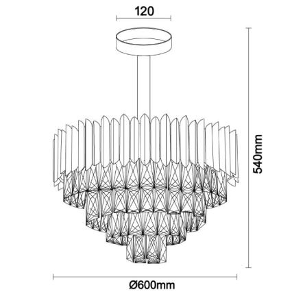 Brilagi - Plafonski luster CARLOS 9xE14/40W/230V prečnika 60 cm