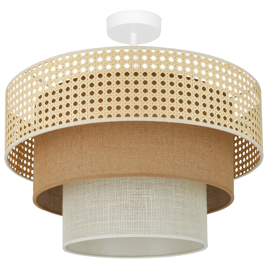 Brilagi - Plafonski luster CEDAR LUNETA 1xE27/15W/230V Ø 45 cm ratan/braon/krem