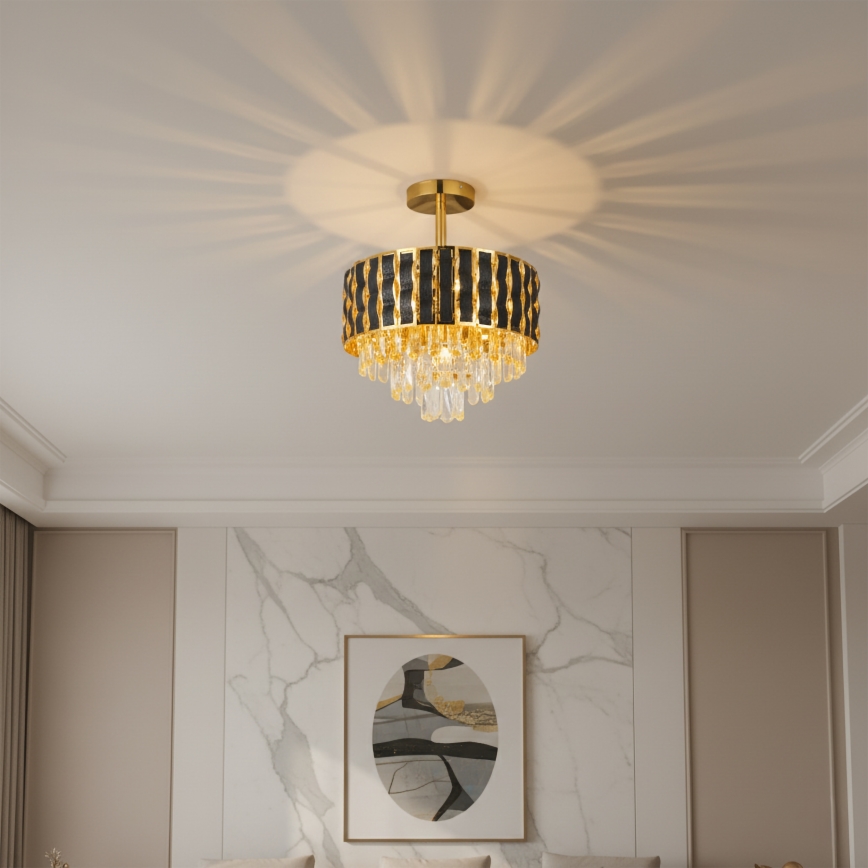 Brilagi - Plafonski luster CRISTAL 5xE14/40W/230V, prečnik 38 cm