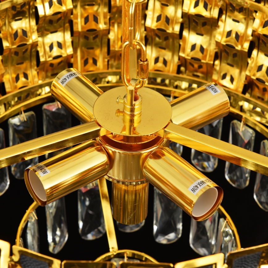 Brilagi - Plafonski luster CRISTAL 5xE14/40W/230V, prečnik 38 cm