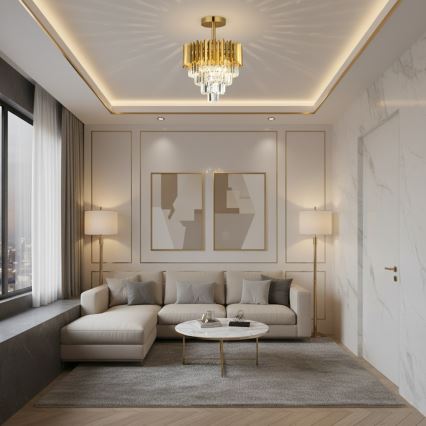 Brilagi - Plafonski luster CRISTAL 5xE14/40W/230V, prečnik 43 cm