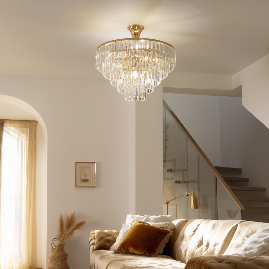 Brilagi - Plafonski luster CRYSTAL 5xE14/40W/230V zlatni