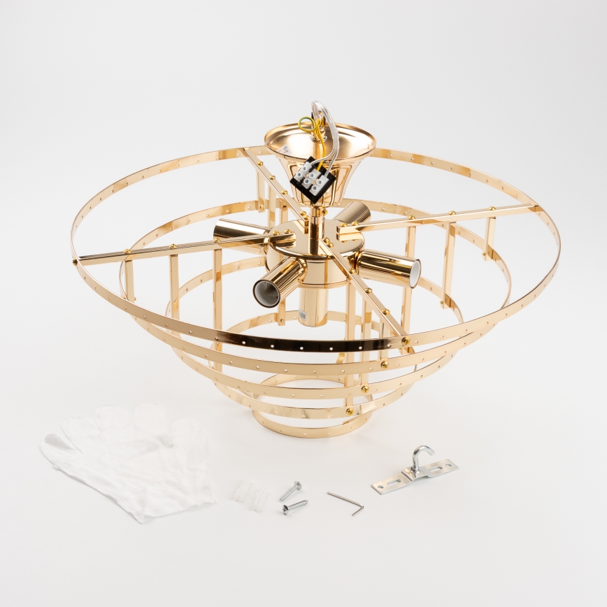 Brilagi - Plafonski luster CRYSTAL 5xE14/40W/230V zlatni