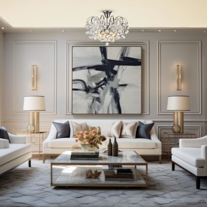 Brilagi - Plafonski luster CRYSTAL 6xE14/60W/230V sjajni hrom