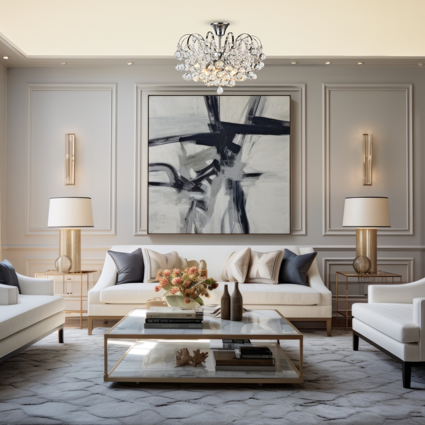 Brilagi - Plafonski luster CRYSTAL 6xE14/60W/230V sjajni hrom