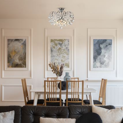 Brilagi - Plafonski luster CRYSTAL 6xE14/60W/230V sjajni hrom