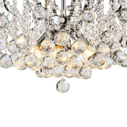 Brilagi - Plafonski luster CRYSTAL 6xE14/60W/230V sjajni hrom