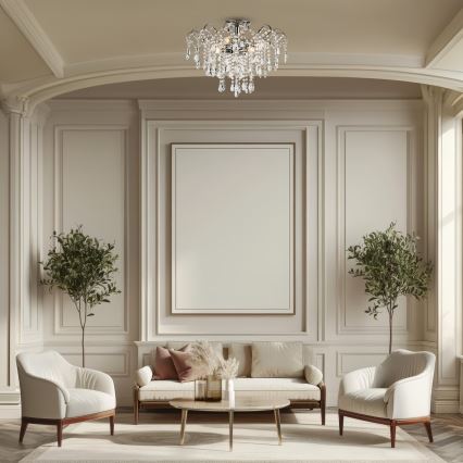 Brilagi - Plafonski luster CRYSTAL 6xE14/60W/230V, sjajni hrom