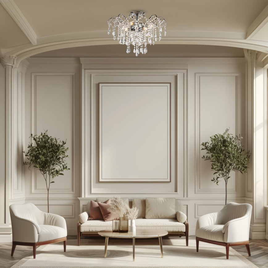 Brilagi - Plafonski luster CRYSTAL 6xE14/60W/230V, sjajni hrom