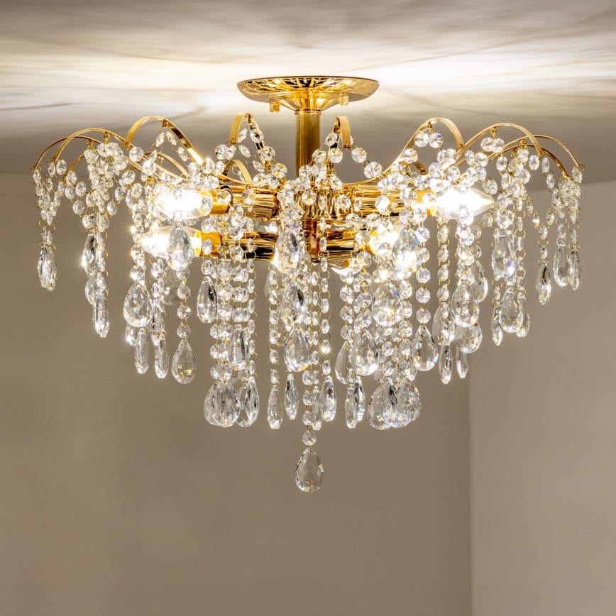 Brilagi - Plafonski luster CRYSTAL 6xE14/60W/230V zlatna