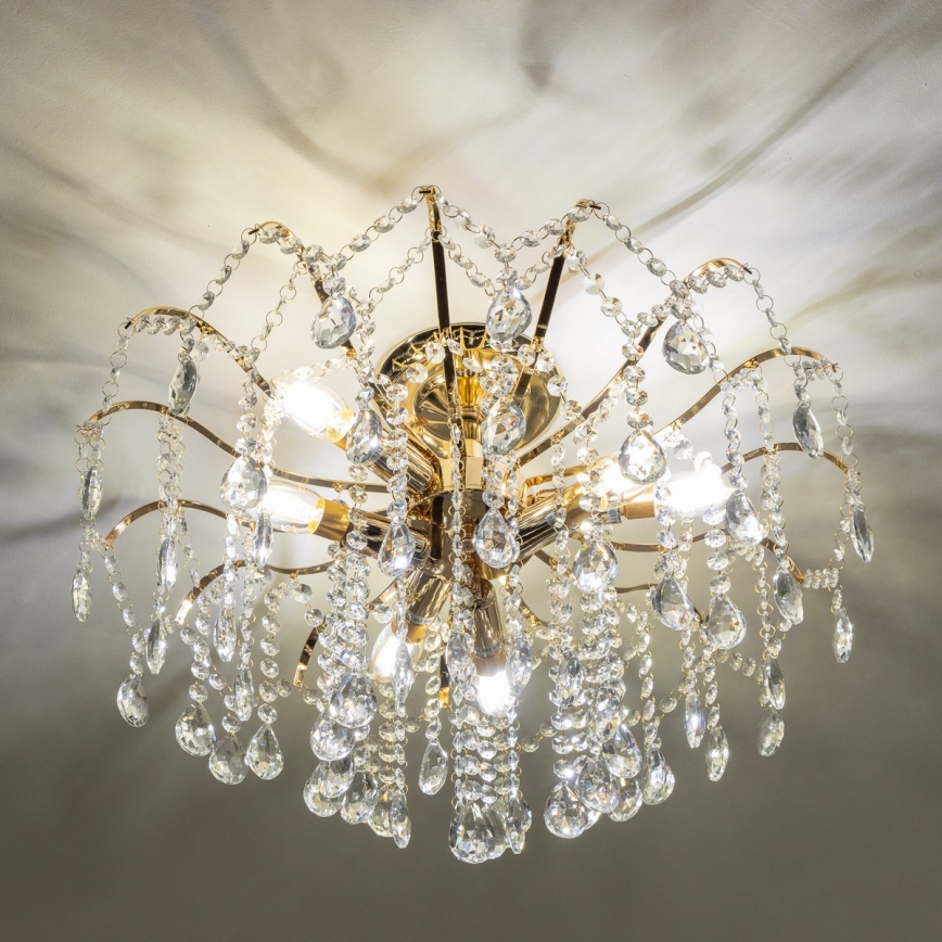 Brilagi - Plafonski luster CRYSTAL 6xE14/60W/230V zlatna