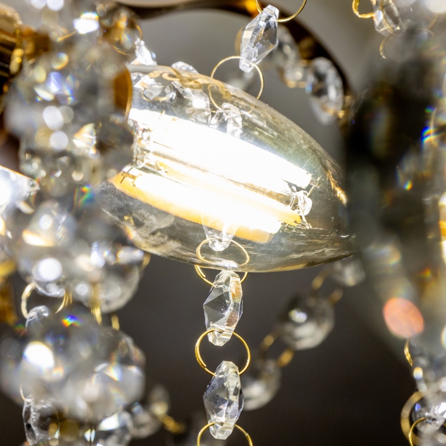 Brilagi - Plafonski luster CRYSTAL 6xE14/60W/230V zlatna