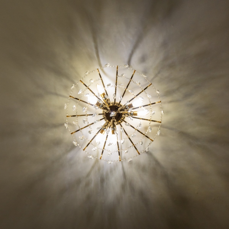 Brilagi - Plafonski luster CRYSTAL 6xE14/60W/230V zlatna