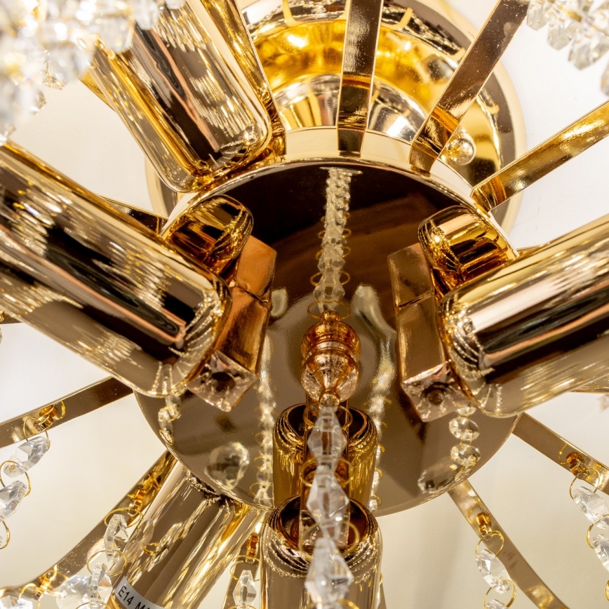 Brilagi - Plafonski luster CRYSTAL 6xE14/60W/230V zlatna