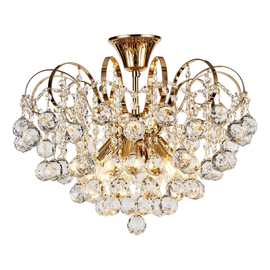 Brilagi - Plafonski luster CRYSTAL 6xE14/60W/230V zlatni